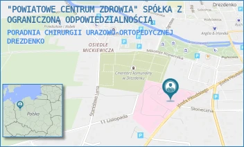 PORADNIA CHIRURGII URAZOWO-ORTOPEDYCZNEJ - "POWIATOWE CENTRUM ZDROWIA" SPÓŁKA Z OGRANICZONĄ ODPOWIEDZIALNOŚCIĄ - UL. PIŁSUDSKIEGO 8,  DREZDENKO