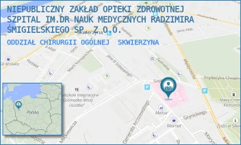 ODDZIAŁ CHIRURGII OGÓLNEJ - NIEPUBLICZNY ZAKŁAD OPIEKI ZDROWOTNEJ SZPITAL IM.DR NAUK MEDYCZNYCH RADZIMIRA ŚMIGIELSKIEGO SP. Z O.O. - UL. SZPITALNA 5,  SKWIERZYNA