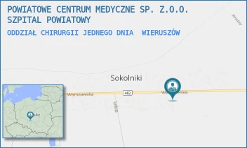 ODDZIAŁ CHIRURGII JEDNEGO DNIA - POWIATOWE CENTRUM MEDYCZNE SP. Z.O.O. SZPITAL POWIATOWY - UL. WARSZAWSKA 104,  WIERUSZÓW