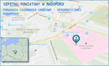 PORADNIA CHIRURGII URAZOWO - ORTOPEDYCZNEJ - SZPITAL POWIATOWY W RADOMSKU - UL. JAGIELLOŃSKA 36,  RADOMSKO