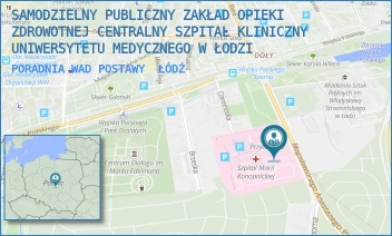 PORADNIA WAD POSTAWY - SAMODZIELNY PUBLICZNY ZAKŁAD OPIEKI ZDROWOTNEJ CENTRALNY SZPITAL KLINICZNY UNIWERSYTETU MEDYCZNEGO W ŁODZI - UL. SPORNA 36/50,  ŁÓDŹ