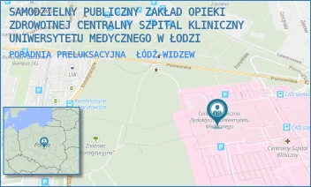 PORADNIA PRELUKSACYJNA - SAMODZIELNY PUBLICZNY ZAKŁAD OPIEKI ZDROWOTNEJ CENTRALNY SZPITAL KLINICZNY UNIWERSYTETU MEDYCZNEGO W ŁODZI - UL. POMORSKA 251,  ŁÓDŹ-WIDZEW