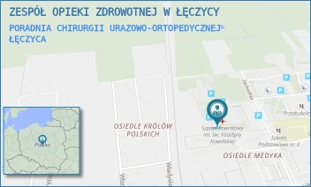 PORADNIA CHIRURGII URAZOWO-ORTOPEDYCZNEJ - ZESPÓŁ OPIEKI ZDROWOTNEJ W ŁĘCZYCY - UL. ZACHODNIA 6,  ŁĘCZYCA