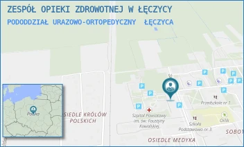 PODODDZIAŁ URAZOWO-ORTOPEDYCZNY - ZESPÓŁ OPIEKI ZDROWOTNEJ W ŁĘCZYCY - UL. ZACHODNIA 6,  ŁĘCZYCA