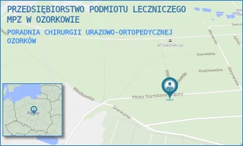 PORADNIA CHIRURGII URAZOWO-ORTOPEDYCZNEJ - PRZEDSIĘBIORSTWO PODMIOTU LECZNICZEGO MPZ W OZORKOWIE - UL. PILOTA STANISŁAWA WIGURY 1,  OZORKÓW