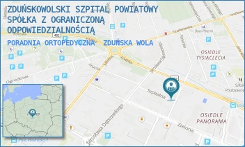 PORADNIA ORTOPEDYCZNA - ZDUŃSKOWOLSKI SZPITAL POWIATOWY SPÓŁKA Z OGRANICZONĄ ODPOWIEDZIALNOŚCIĄ - UL. KRÓLEWSKA 29,  ZDUŃSKA WOLA