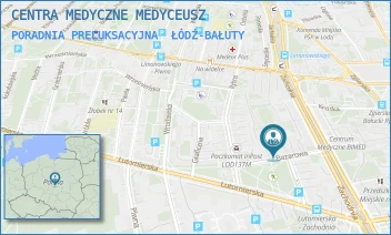 PORADNIA PRELUKSACYJNA - CENTRA MEDYCZNE MEDYCEUSZ - UL. BAZAROWA 9,  ŁÓDŹ-BAŁUTY