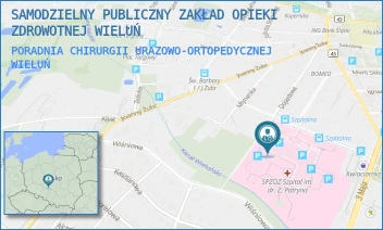 PORADNIA CHIRURGII URAZOWO-ORTOPEDYCZNEJ - SAMODZIELNY PUBLICZNY ZAKŁAD OPIEKI ZDROWOTNEJ WIELUŃ - UL. UL. SZPITALNA 16,  WIELUŃ