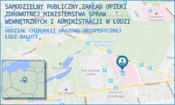 ODDZIAŁ CHIRURGII URAZOWO-ORTOPEDYCZNEJ - SAMODZIELNY PUBLICZNY ZAKŁAD OPIEKI ZDROWOTNEJ MINISTERSTWA SPRAW WEWNĘTRZNYCH I ADMINISTRACJI W ŁODZI - UL. PÓŁNOCNA 42,  ŁÓDŹ-BAŁUTY