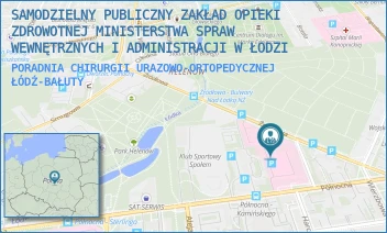 PORADNIA CHIRURGII URAZOWO-ORTOPEDYCZNEJ - SAMODZIELNY PUBLICZNY ZAKŁAD OPIEKI ZDROWOTNEJ MINISTERSTWA SPRAW WEWNĘTRZNYCH I ADMINISTRACJI W ŁODZI - UL. PÓŁNOCNA 42,  ŁÓDŹ-BAŁUTY