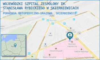 PORADNIA ORTOPEDYCZNO-URAZOWA - WOJEWÓDZKI SZPITAL ZESPOLONY IM. STANISŁAWA RYBICKIEGO W SKIERNIEWICACH - UL. SOBIESKIEGO 4,  SKIERNIEWICE