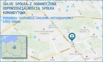 PORADNIA CHIRURGII URAZOWO-ORTOPEDYCZNEJ - SALVE SPÓŁKA Z OGRANICZONĄ ODPOWIEDZIALNOŚCIĄ SPÓŁKA KOMANDYTOWA - UL. RZGOWSKA 50A,  ŁÓDŹ-GÓRNA