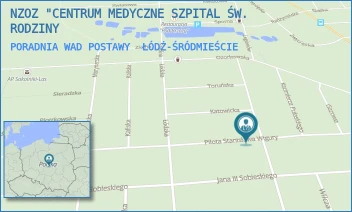 PORADNIA WAD POSTAWY - NZOZ "CENTRUM MEDYCZNE SZPITAL ŚW. RODZINY - UL. PILOTA STANISŁAWA WIGURY 19,  ŁÓDŹ-ŚRÓDMIEŚCIE
