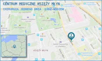 CHIRURGIA JEDNEGO DNIA - CENTRUM MEDYCZNE KSIĘŻY MŁYN - UL. PRZĘDZALNIANA 66,  ŁÓDŹ-WIDZEW