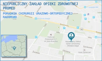 PORADNIA CHIRURGII URAZOWO-ORTOPEDYCZNEJ - NIEPUBLICZNY ZAKŁAD OPIEKI ZDROWOTNEJ PROMED - UL. MIŁA 5,  RADOMSKO