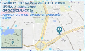 PORADNIA CHIRURGII URAZOWO-ORTOPEDYCZNEJ - GABINETY SPECJALISTYCZNE ALEJA POKOJU SPÓŁKA Z OGRANICZONĄ ODPOWIEDZIALNOŚCIĄ - UL. ALEJA POKOJU 4,  KRAKÓW
