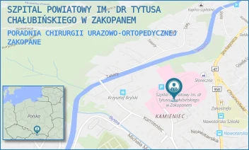 PORADNIA CHIRURGII URAZOWO-ORTOPEDYCZNEJ - SZPITAL POWIATOWY IM. DR TYTUSA CHAŁUBIŃSKIEGO W ZAKOPANEM - UL. KAMIENIEC 10,  ZAKOPANE