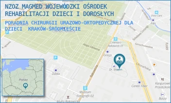 PORADNIA CHIRURGII URAZOWO-ORTOPEDYCZNEJ DLA DZIECI - NZOZ MAGMED WOJEWÓDZKI OŚRODEK REHABILITACJI DZIECI I DOROSŁYCH - UL. OLSZAŃSKA 5,  KRAKÓW-ŚRÓDMIEŚCIE
