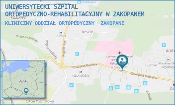 KLINICZNY ODDZIAŁ ORTOPEDYCZNY - UNIWERSYTECKI SZPITAL ORTOPEDYCZNO-REHABILITACYJNY W ZAKOPANEM - UL. OSWALDA BALZERA 15,  ZAKOPANE