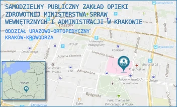 ODDZIAŁ URAZOWO-ORTOPEDYCZNY - SAMODZIELNY PUBLICZNY ZAKŁAD OPIEKI ZDROWOTNEJ MINISTERSTWA SPRAW WEWNĘTRZNYCH I ADMINISTRACJI W KRAKOWIE - UL. KRONIKARZA GALLA 25,  KRAKÓW-KROWODRZA