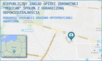 PORADNIA CHIRURGII URAZOWO-ORTOPEDYCZNEJ - NIEPUBLICZNY ZAKŁAD OPIEKI ZDROWOTNEJ "MEDICAN" SPÓŁKA Z OGRANICZONĄ ODPOWIEDZIALNOŚCIĄ - UL. KRAKOWSKA 91,  ANDRYCHÓW