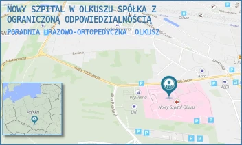 PORADNIA URAZOWO-ORTOPEDYCZNA - NOWY SZPITAL W OLKUSZU SPÓŁKA Z OGRANICZONĄ ODPOWIEDZIALNOŚCIĄ - AL. 1000-LECIA 13,  OLKUSZ