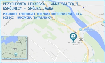 PORADNIA CHIRURGII URAZOWO-ORTOPEDYCZNEJ DLA DZIECI - PRZYCHODNIA LEKARSKA - ANNA GALICA I WSPÓLNICY - SPÓŁKA JAWNA - UL. DŁUGA 145,  BUKOWINA TATRZAŃSKA