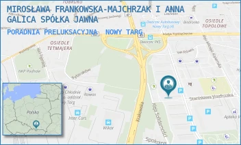 PORADNIA PRELUKSACYJNA - MIROSŁAWA FRANKOWSKA-MAJCHRZAK I ANNA GALICA SPÓŁKA JAWNA - WOJSKA POLSKIEGO 14,  NOWY TARG