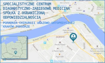 PORADNIA CHIRURGII URAZOWO-ORTOPEDYCZNEJ - SPECJALISTYCZNE CENTRUM DIAGNOSTYCZNO-ZABIEGOWE MEDICINA SPÓŁKA Z OGRANICZONĄ ODPOWIEDZIALNOŚCIĄ - UL. BARSKA 12,  KRAKÓW-PODGÓRZE