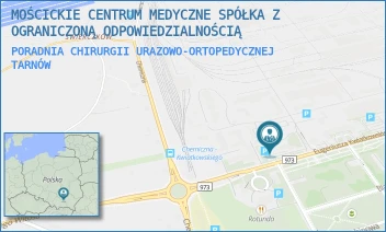 PORADNIA CHIRURGII URAZOWO-ORTOPEDYCZNEJ - MOŚCICKIE CENTRUM MEDYCZNE SPÓŁKA Z OGRANICZONĄ ODPOWIEDZIALNOŚCIĄ - UL. EUGENIUSZA KWIATKOWSKIEGO 15,  TARNÓW