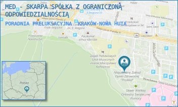 PORADNIA PRELUKSACYJNA - MED - SKARPA SPÓŁKA Z OGRANICZONĄ ODPOWIEDZIALNOŚCIĄ - UL. OS. NA SKARPIE 6,  KRAKÓW-NOWA HUTA