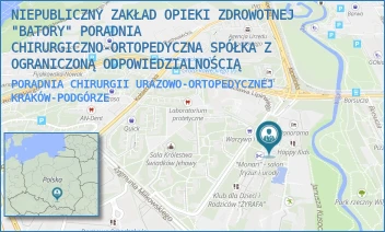 PORADNIA CHIRURGII URAZOWO-ORTOPEDYCZNEJ - NIEPUBLICZNY ZAKŁAD OPIEKI ZDROWOTNEJ "BATORY" PORADNIA CHIRURGICZNO-ORTOPEDYCZNA SPÓŁKA Z OGRANICZONĄ ODPOWIEDZIALNOŚCIĄ - UL. LIPIŃSKIEGO 7,  KRAKÓW-PODGÓRZE