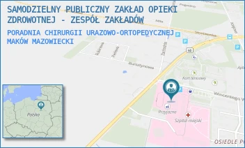 PORADNIA CHIRURGII URAZOWO-ORTOPEDYCZNEJ - SAMODZIELNY PUBLICZNY ZAKŁAD OPIEKI ZDROWOTNEJ - ZESPÓŁ ZAKŁADÓW - WITOSA 2,  MAKÓW MAZOWIECKI