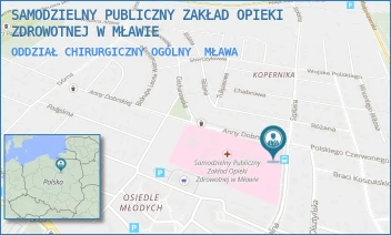 ODDZIAŁ CHIRURGICZNY OGÓLNY - SAMODZIELNY PUBLICZNY ZAKŁAD OPIEKI ZDROWOTNEJ W MŁAWIE - ANNY DOBRSKIEJ 1,  MŁAWA