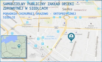 PORADNIA CHIRURGII URAZOWO - ORTOPEDYCZNEJ - SAMODZIELNY PUBLICZNY ZAKŁAD OPIEKI ZDROWOTNEJ W SIEDLCACH - FORMIŃSKIEGO 14,  SIEDLCE