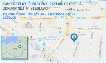 PORADNIA WAD POSTAWY UL. FORMIŃSKIEGO 14 - SAMODZIELNY PUBLICZNY ZAKŁAD OPIEKI ZDROWOTNEJ W SIEDLCACH - FORMIŃSKIEGO 14,  SIEDLCE