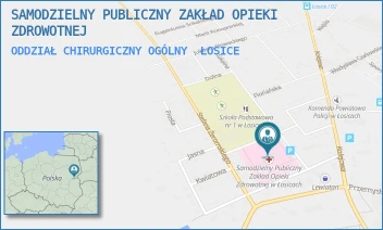 ODDZIAŁ CHIRURGICZNY OGÓLNY - SAMODZIELNY PUBLICZNY ZAKŁAD OPIEKI ZDROWOTNEJ W ŁOSICACH - SŁONECZNA 1,  ŁOSICE