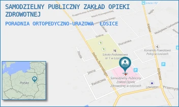 PORADNIA ORTOPEDYCZNO-URAZOWA - SAMODZIELNY PUBLICZNY ZAKŁAD OPIEKI ZDROWOTNEJ W ŁOSICACH - SŁONECZNA 1,  ŁOSICE