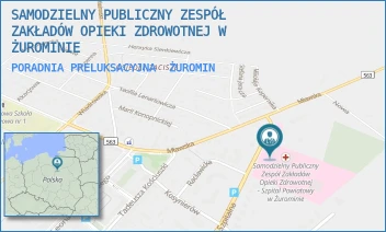 PORADNIA PRELUKSACYJNA - SAMODZIELNY PUBLICZNY ZESPÓŁ ZAKŁADÓW OPIEKI ZDROWOTNEJ W ŻUROMINIE - SZPITALNA 56,  ŻUROMIN
