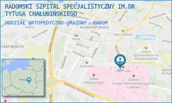 ODDZIAŁ ORTOPEDYCZNO-URAZOWY - RADOMSKI SZPITAL SPECJALISTYCZNY IM. DR TYTUSA CHAŁUBIŃSKIEGO - TOCHTERMANA 1,  RADOM