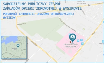 PORADNIA CHIRURGII URAZOWO-ORTOPEDYCZNEJ - SAMODZIELNY PUBLICZNY ZESPÓŁ ZAKŁADÓW OPIEKI ZDROWOTNEJ W WYSZKOWIE - KOMISJI EDUKACJI NARODOWEJ 1,  WYSZKÓW