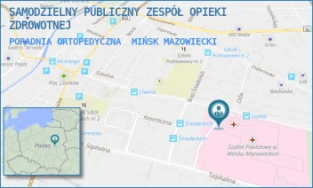 PORADNIA ORTOPEDYCZNA - SAMODZIELNY PUBLICZNY ZESPÓŁ OPIEKI ZDROWOTNEJ - SZPITALNA 37,  MIŃSK MAZOWIECKI