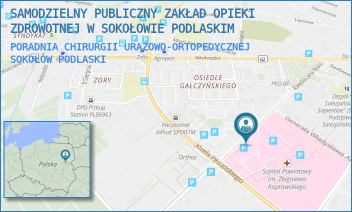 PORADNIA CHIRURGII URAZOWO-ORTOPEDYCZNEJ - SAMODZIELNY PUBLICZNY ZAKŁAD OPIEKI ZDROWOTNEJ W SOKOŁOWIE PODLASKIM - KS. J.BOSKO 5,  SOKOŁÓW PODLASKI