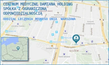 ODDZIAŁ LECZENIA JEDNEGO DNIA - CENTRUM MEDYCZNE DAMIANA HOLDING SPÓŁKA Z OGRANICZONĄ ODPOWIEDZIALNOŚCIĄ - WAŁBRZYSKA 46,  WARSZAWA