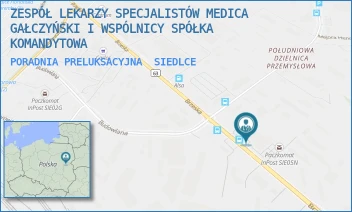 PORADNIA PRELUKSACYJNA - ZESPÓŁ LEKARZY SPECJALISTÓW MEDICA GAŁCZYŃSKI I WSPÓLNICY SPÓŁKA KOMANDYTOWA - BRZESKA 131,  SIEDLCE