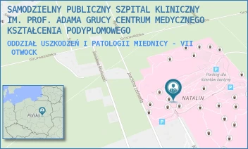 ODDZIAŁ USZKODZEŃ I PATOLOGII MIEDNICY - VII - SAMODZIELNY PUBLICZNY SZPITAL KLINICZNY IM. PROF. ADAMA GRUCY CENTRUM MEDYCZNEGO KSZTAŁCENIA PODYPLOMOWEGO - KONARSKIEGO 13,  OTWOCK