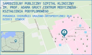 PORADNIA CHIRURGII URAZOWO-ORTOPEDYCZNEJ DLA DZIECI - SAMODZIELNY PUBLICZNY SZPITAL KLINICZNY IM. PROF. ADAMA GRUCY CENTRUM MEDYCZNEGO KSZTAŁCENIA PODYPLOMOWEGO - KONARSKIEGO 13,  OTWOCK