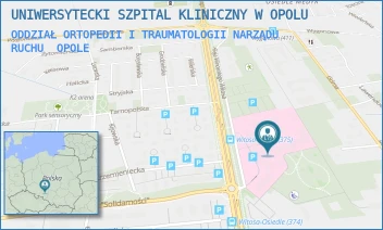 ODDZIAŁ ORTOPEDII I TRAUMATOLOGII NARZĄDU RUCHU - UNIWERSYTECKI SZPITAL KLINICZNY W OPOLU - UL. ALEJA WINCENTEGO WITOSA 26,  OPOLE
