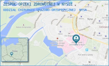 ODDZIAŁ CHIRURGII URAZOWO-ORTOPEDYCZNEJ - ZESPÓŁ OPIEKI ZDROWOTNEJ W NYSIE - UL. BOHATERÓW WARSZAWY 23,  NYSA