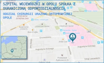 ODDZIAŁ CHIRURGII URAZOWO-ORTOPEDYCZNEJ - SZPITAL WOJEWÓDZKI W OPOLU SPÓŁKA Z OGRANICZONĄ ODPOWIEDZIALNOŚCIĄ - UL. KATOWICKA 64,  OPOLE